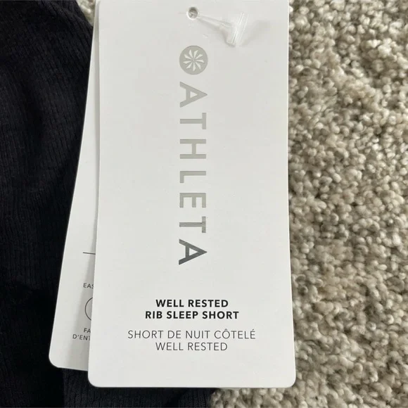 NWT Athleta Well Rested Rib Sleep Short - Picture 4 of 4